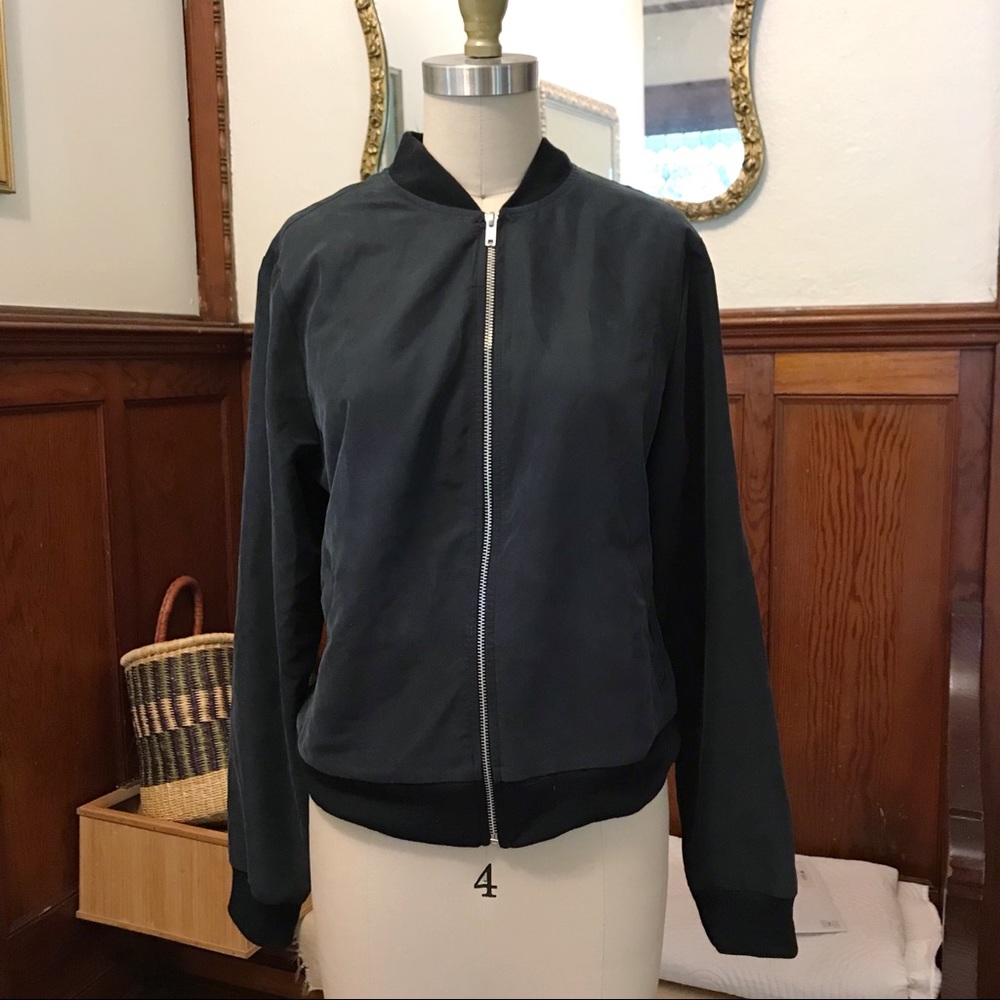 American Apparel faux silk bomber jacket